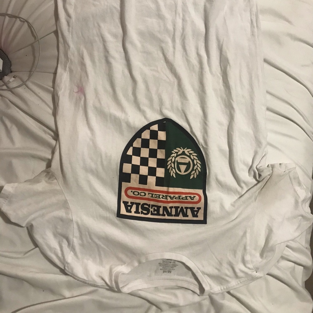 White amnesia tee